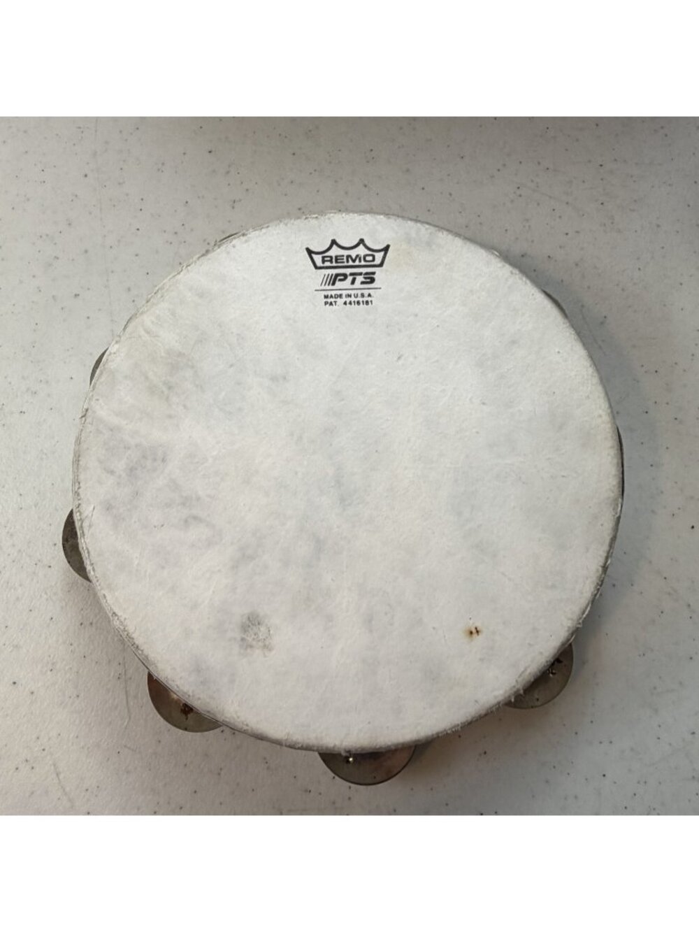 Remo PTS Double Row Jingle Tambourine USA Pat 4416181 8" Percussion Instrument